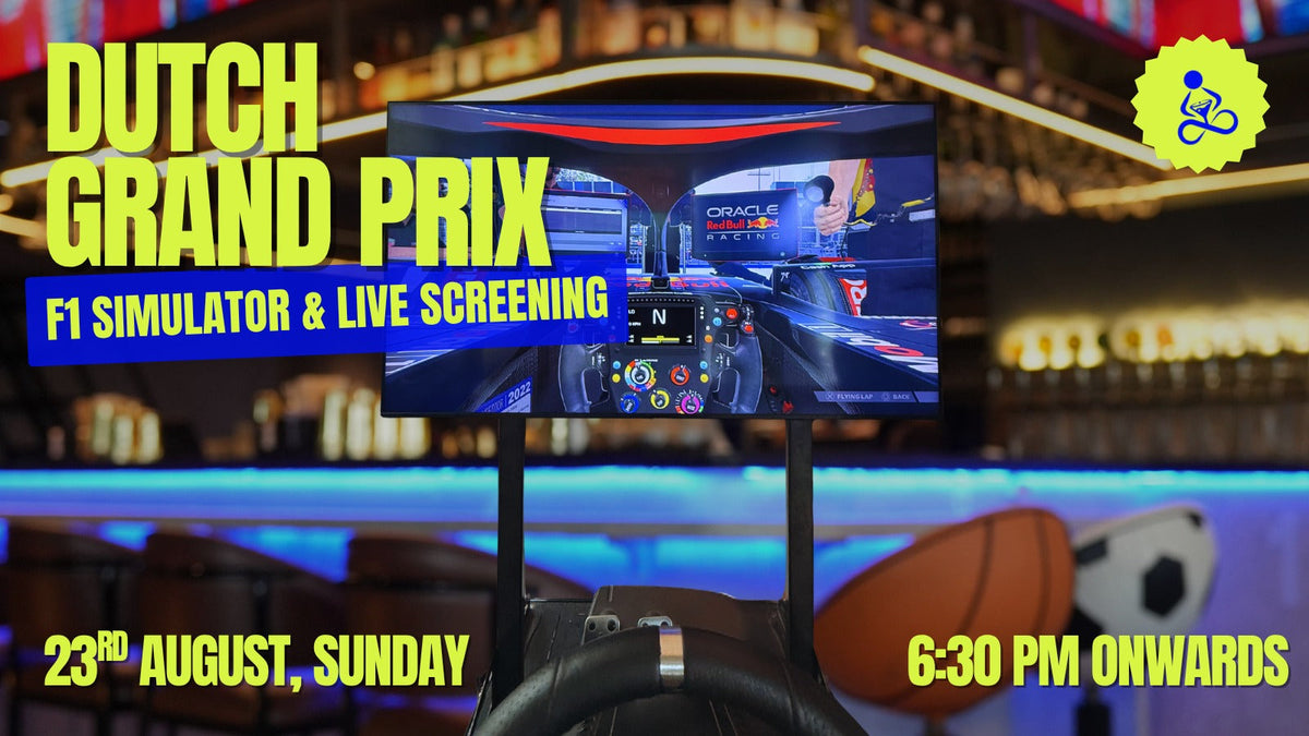 Dutch Grand Prix — F1 simulator and live screening at THERAPY Borivali, Sunday 23 August from 6:30PM